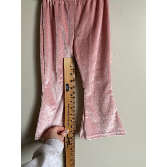 2t Pink Velvet Bell Bottoms - Picture 3 of 3